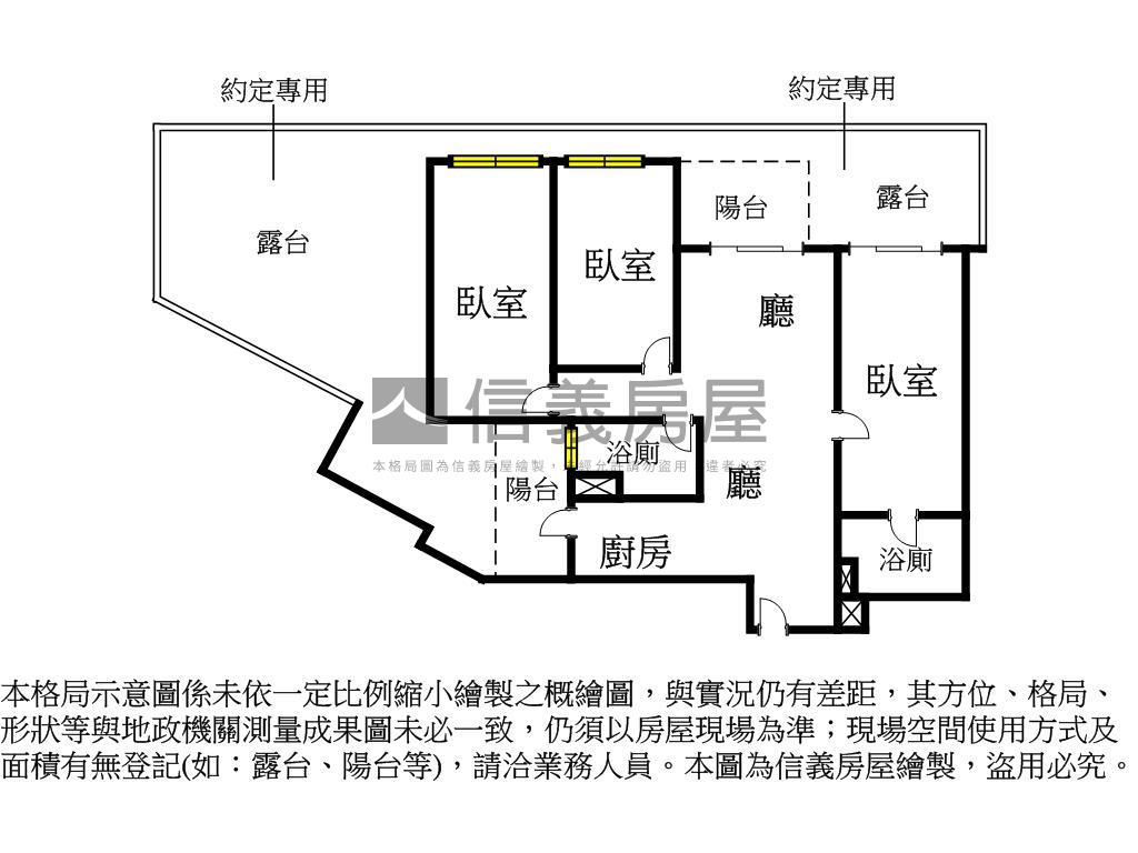 Ｇ棟世紀享３房房屋室內格局與周邊環境
