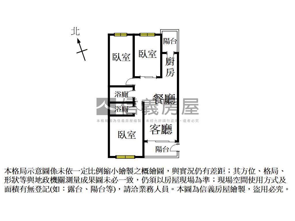 金生金室陽台進出明亮３房房屋室內格局與周邊環境
