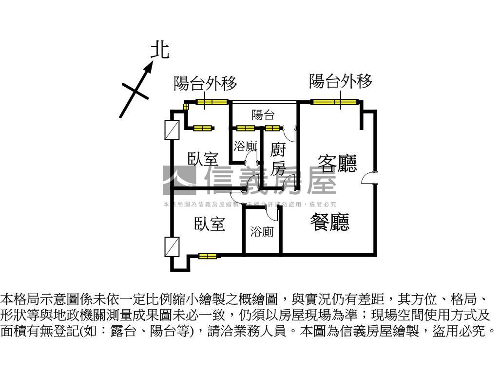 公園捷運兩房兩衛浴房屋室內格局與周邊環境