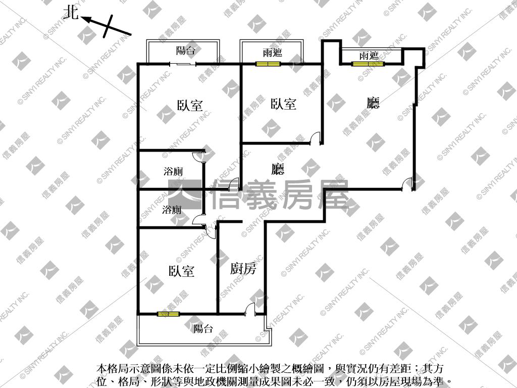 綠意皇邑雅緻３房房屋室內格局與周邊環境