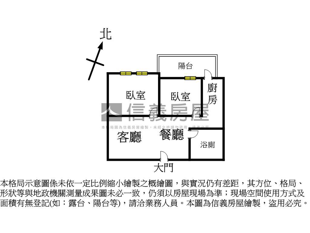 全新都會公會典雅裝潢兩房房屋室內格局與周邊環境