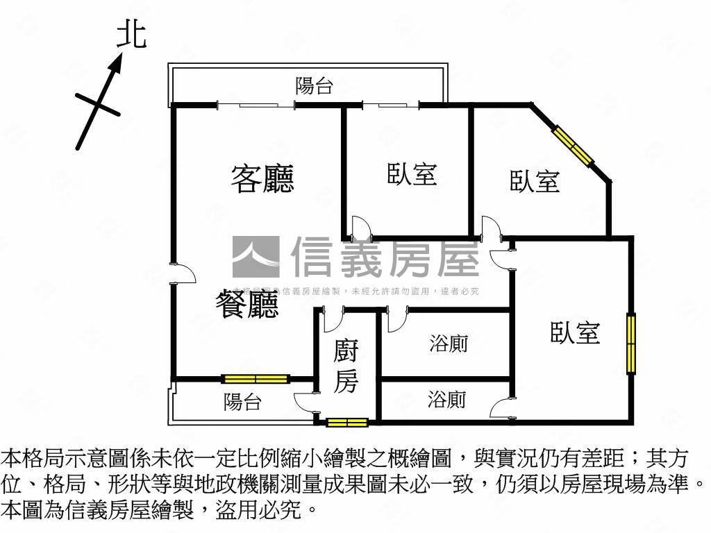 稀有公園森活綠意華廈３房房屋室內格局與周邊環境