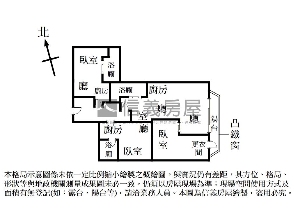 近中山國小站精美三房房屋室內格局與周邊環境