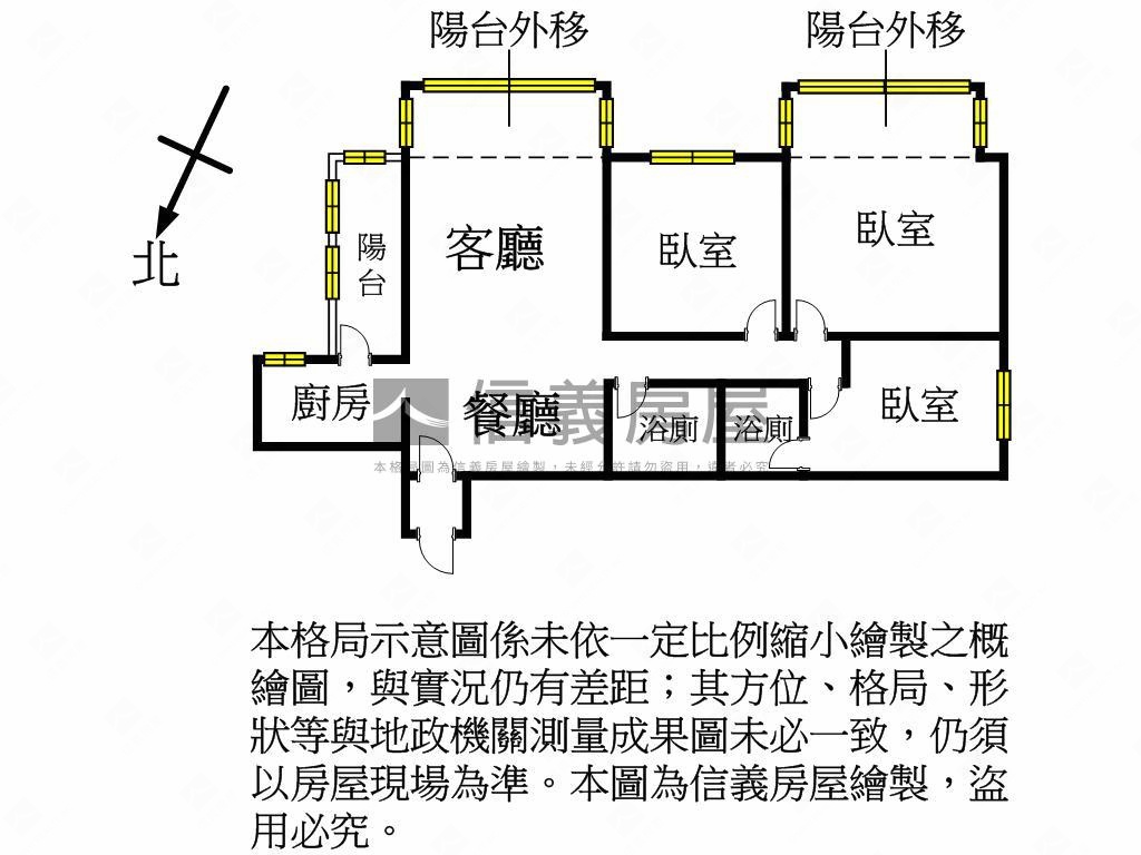 經國家樂福全球家大三房房屋室內格局與周邊環境