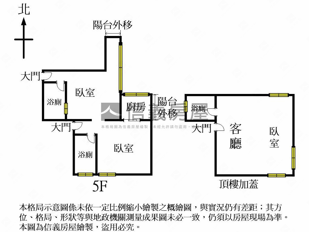 北區公寓雙套增建頂樓一套房屋室內格局與周邊環境