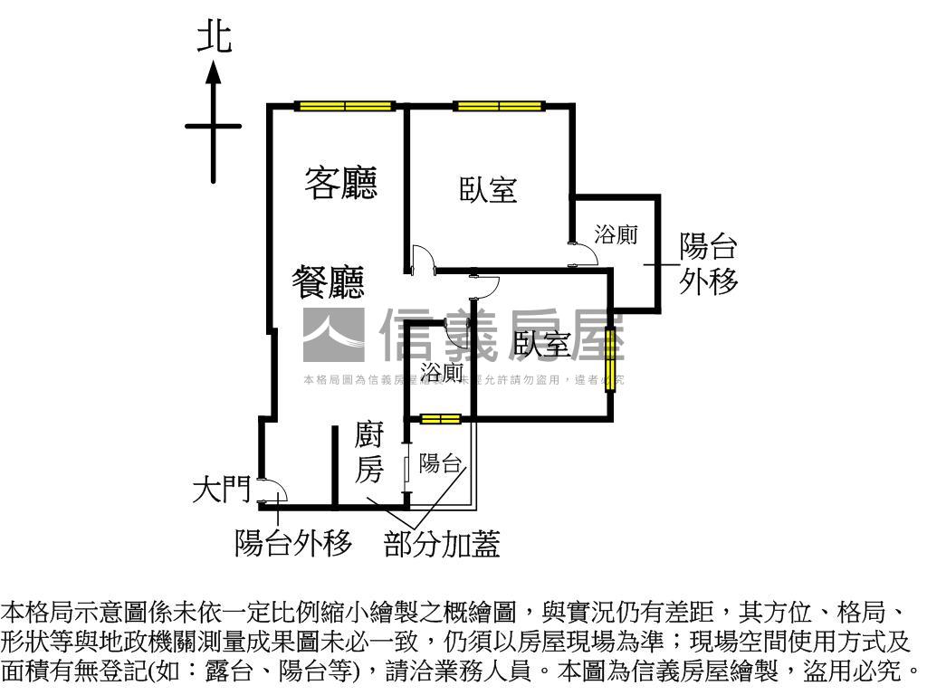 茵之伴８樓全新兩房兩衛房屋室內格局與周邊環境