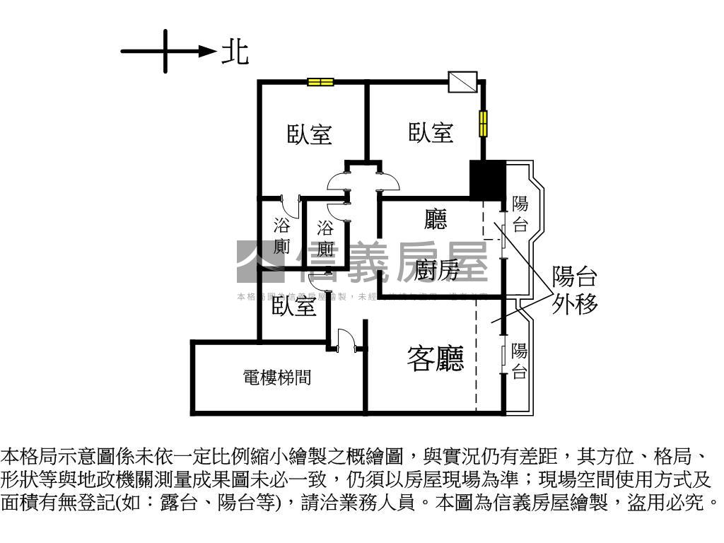 河堤採光高樓翻新三房平車房屋室內格局與周邊環境