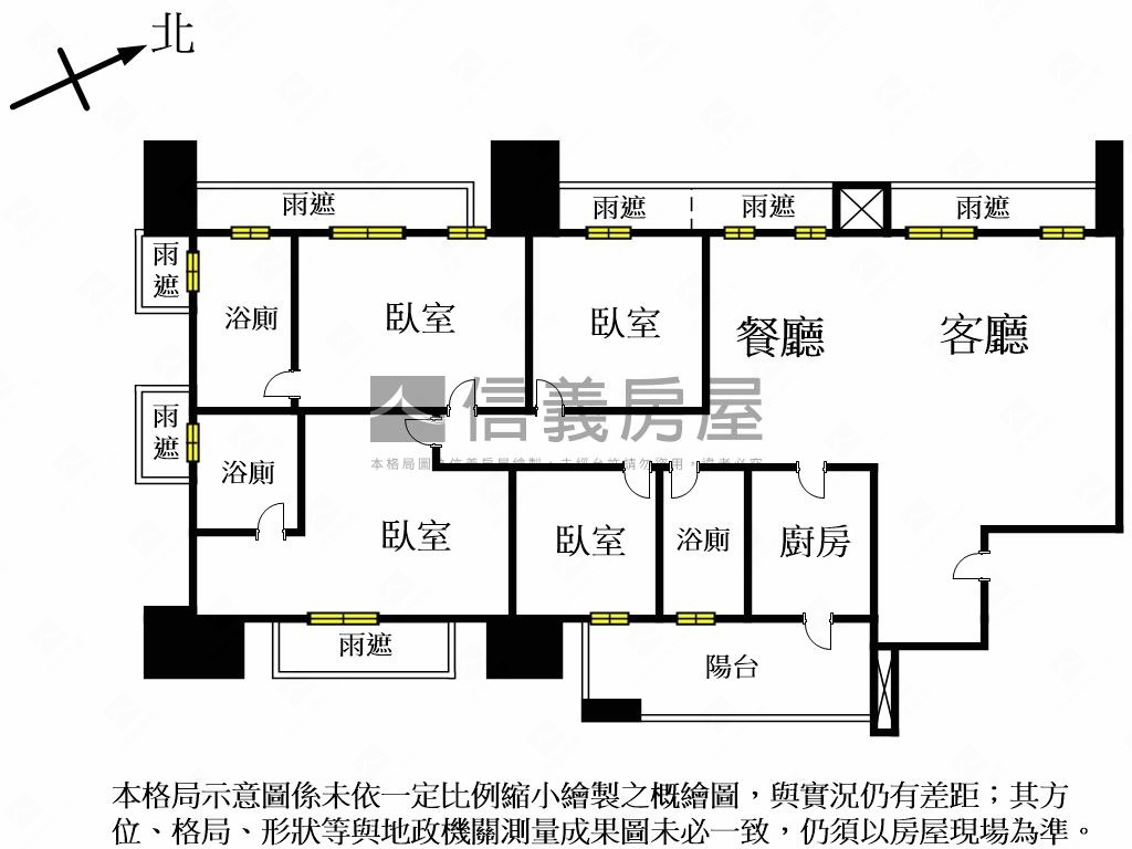 聯上天母面公園四房雙車位房屋室內格局與周邊環境