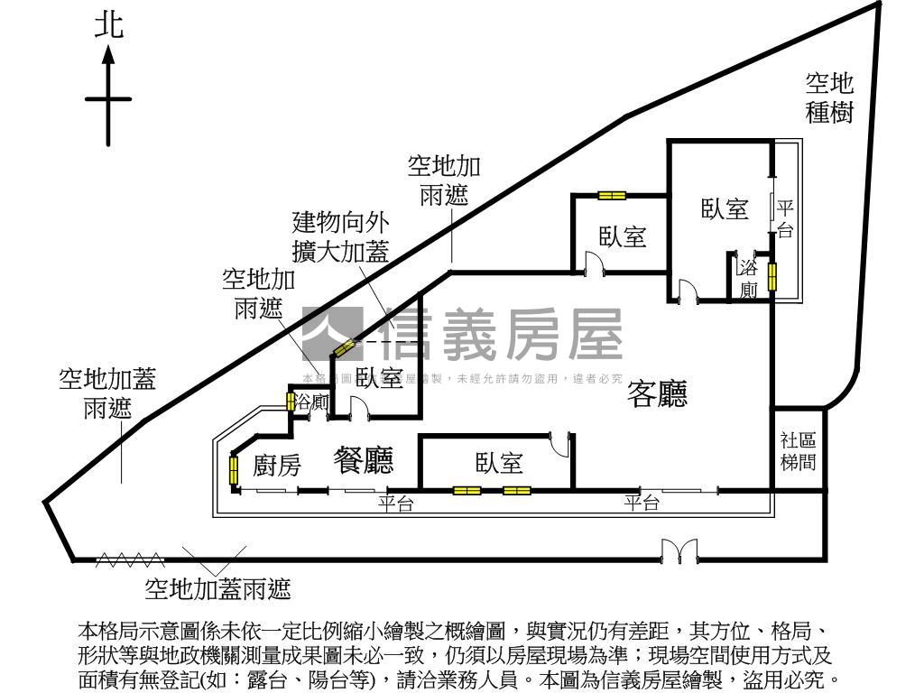 鄰蘭雅公園１樓大戶房屋室內格局與周邊環境