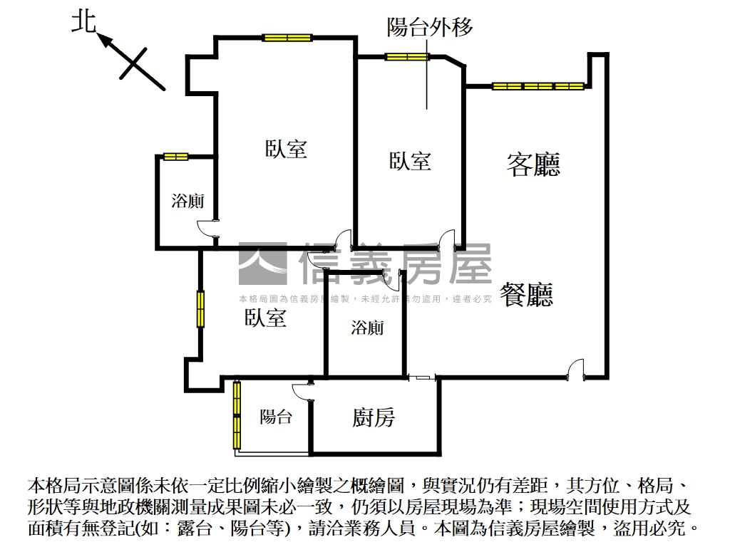 捷運～仁愛國寶３房車位房屋室內格局與周邊環境