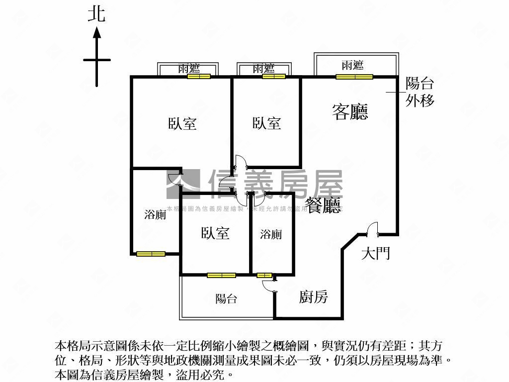 大毅植幸福帝王三房車位房屋室內格局與周邊環境