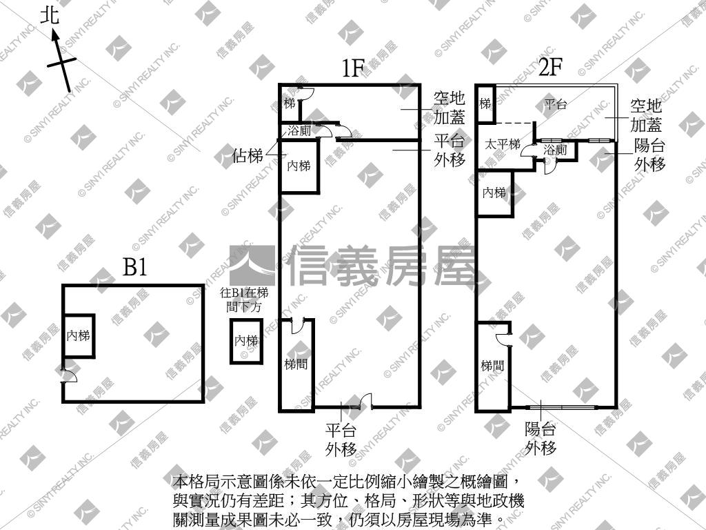 稀有忠孝店面１＋２樓房屋室內格局與周邊環境