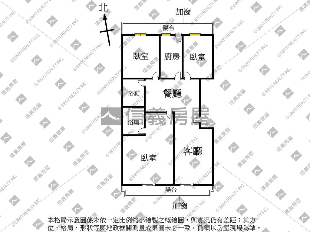 新生路溫馨大三房房屋室內格局與周邊環境