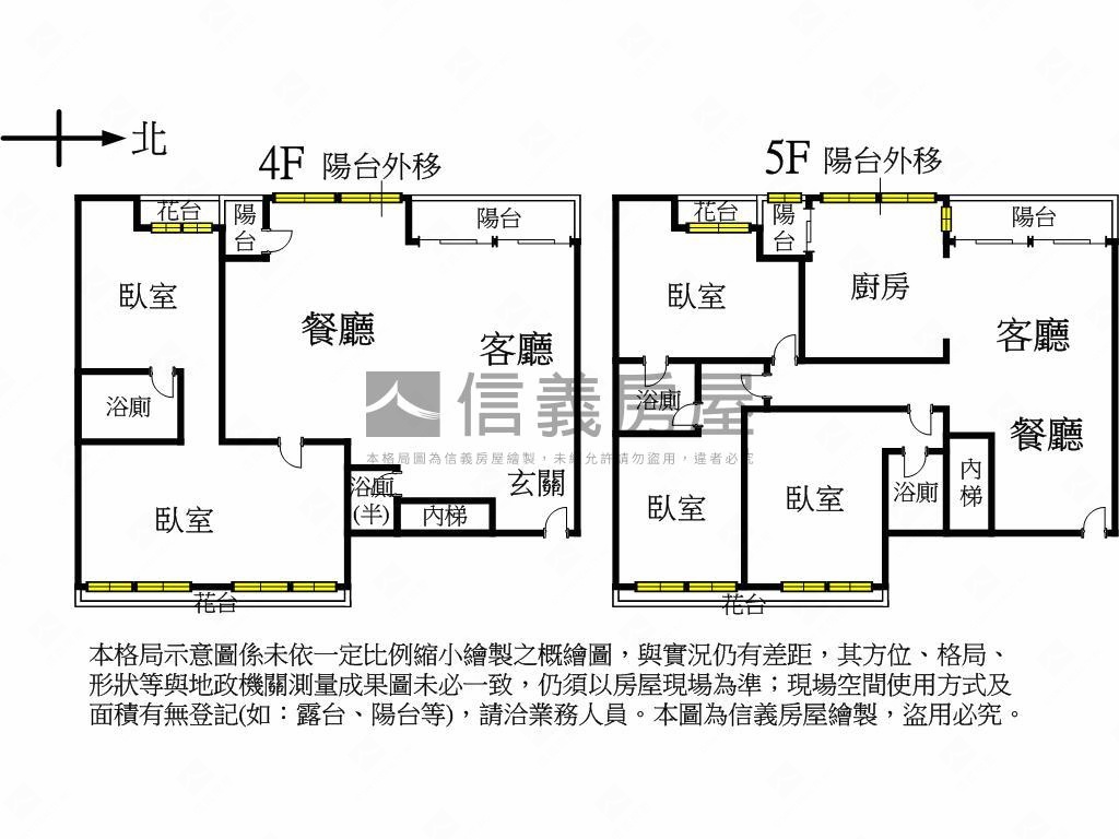 祥瑞園看公園肆伍樓兩層房屋室內格局與周邊環境