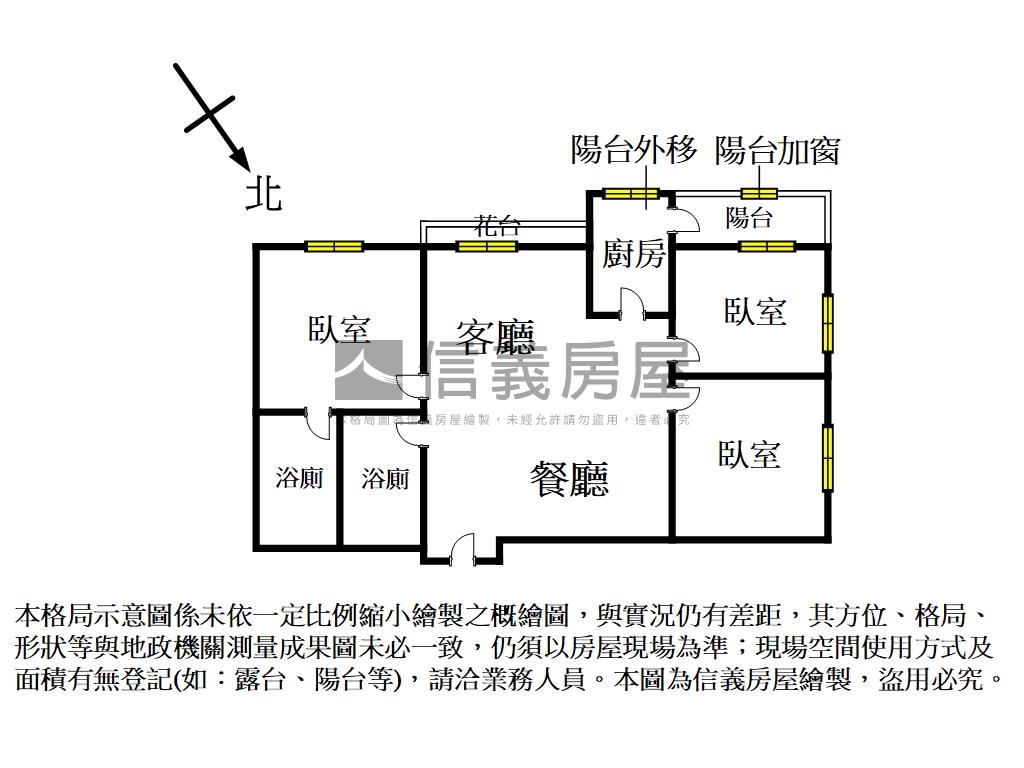 大俊國☆朝南三房車位房屋室內格局與周邊環境