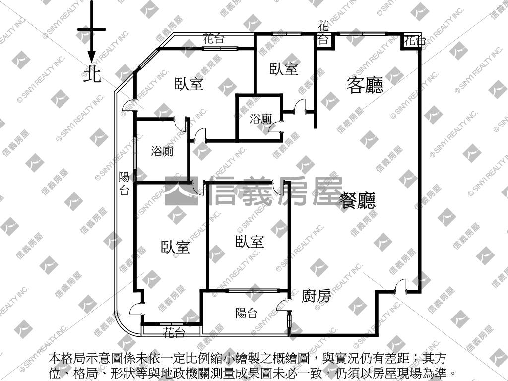 五期園中國次頂樓四房平車房屋室內格局與周邊環境