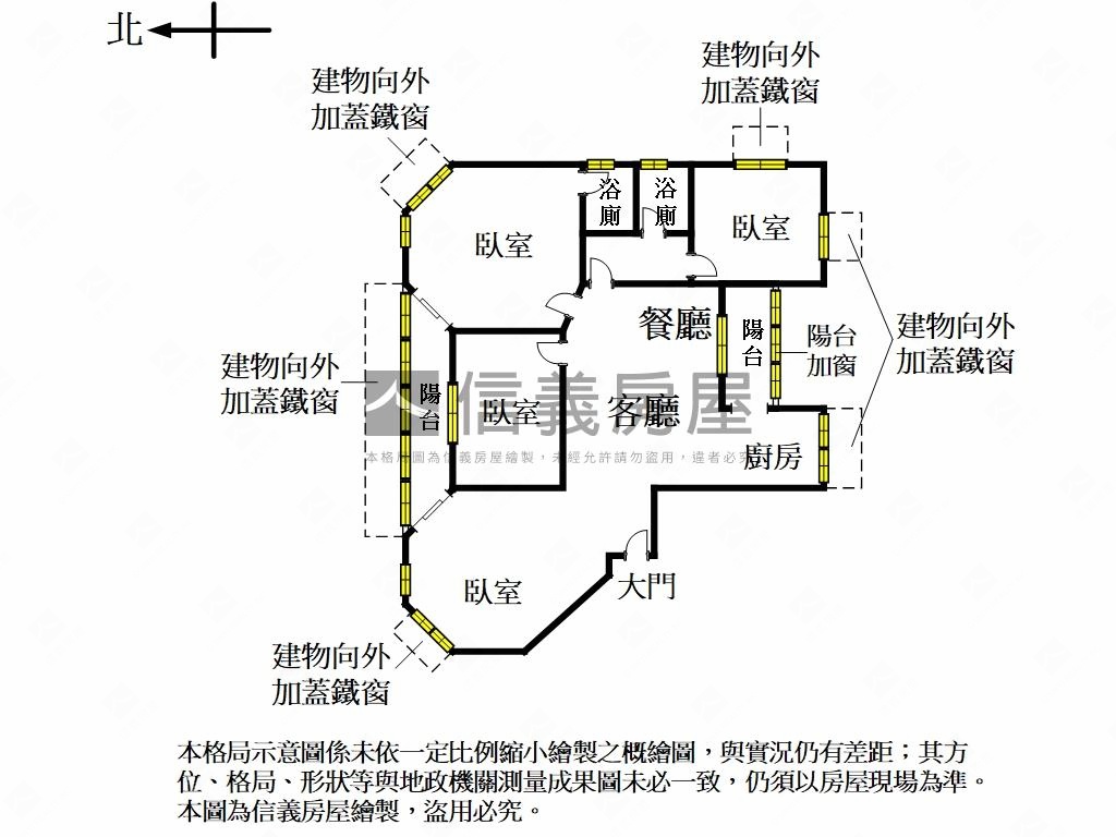 正天母★邊間４房電梯房屋室內格局與周邊環境