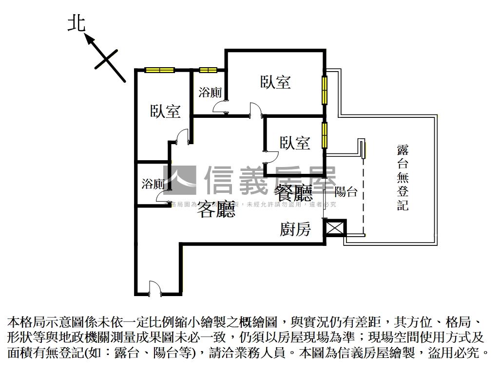 新潤花路精緻露台三房車位房屋室內格局與周邊環境