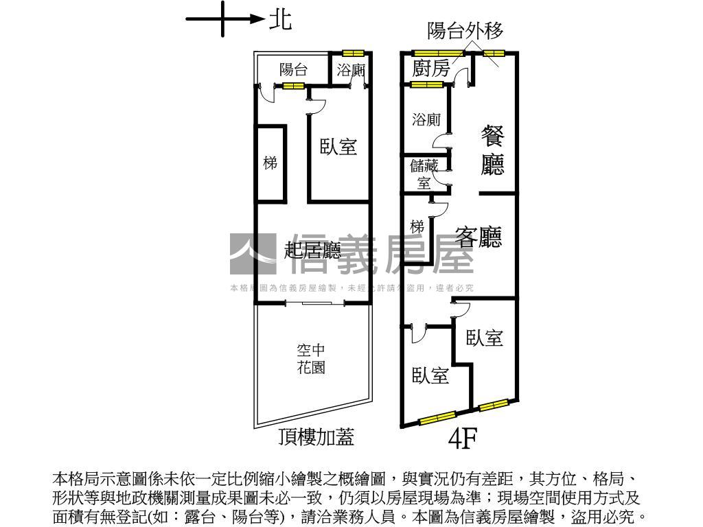 近捷運明亮公寓空中花園房屋室內格局與周邊環境