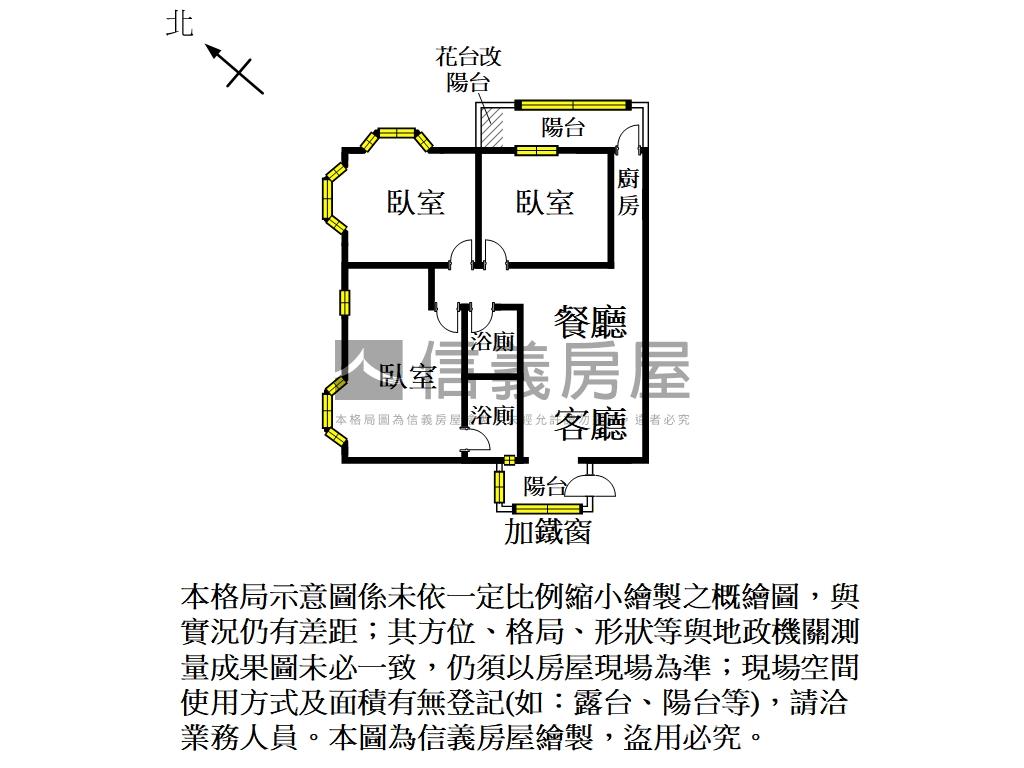 ㊝中華商圈三房平車房屋室內格局與周邊環境