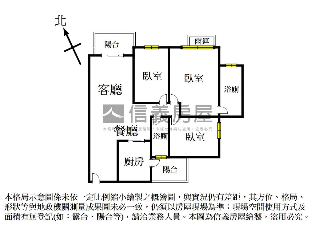 【專任】大毅幸福三房平車房屋室內格局與周邊環境