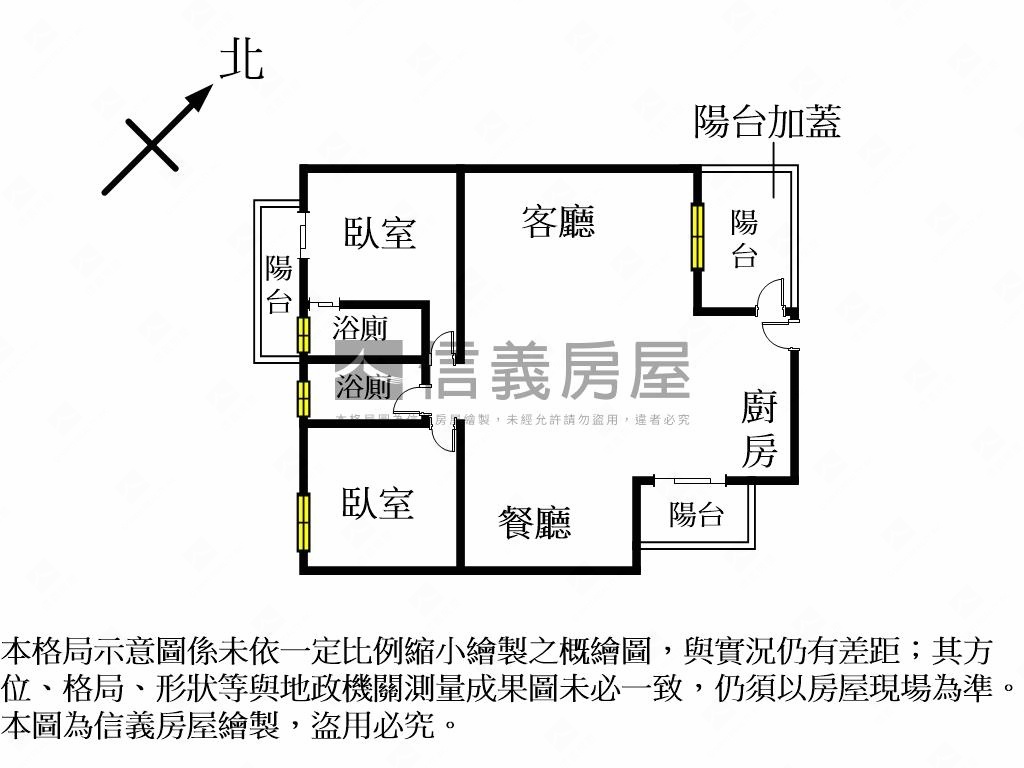 綠盛世１３美二房房屋室內格局與周邊環境