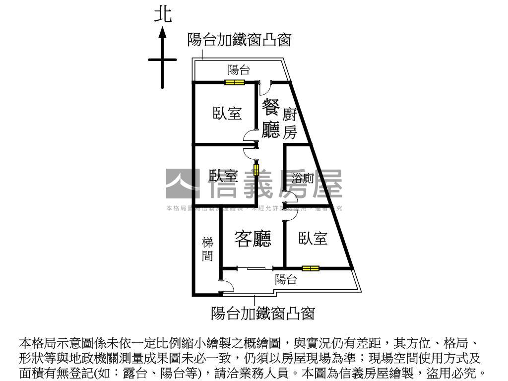 中和溫馨公寓三樓房屋室內格局與周邊環境