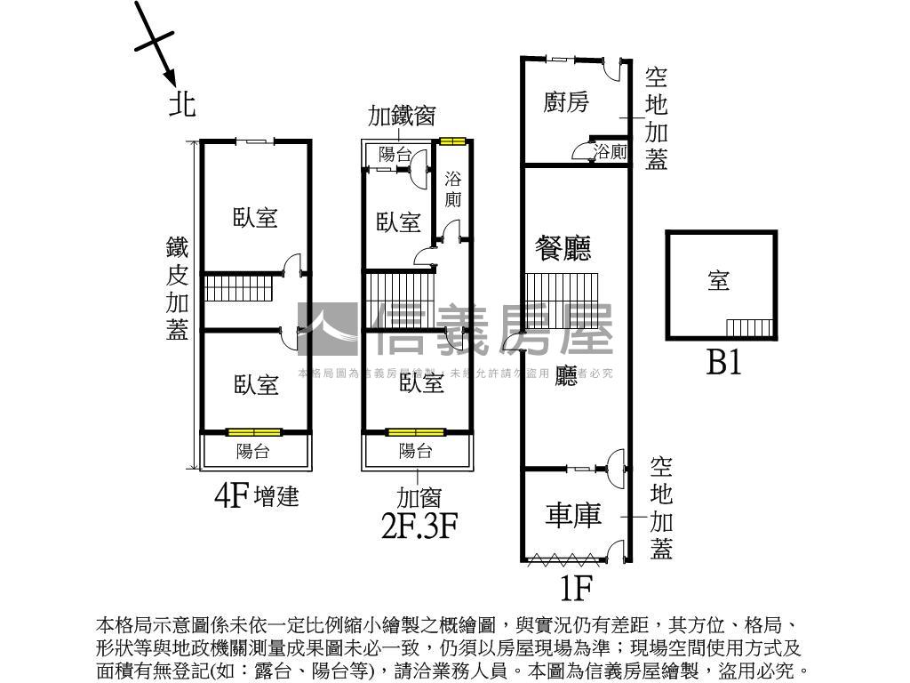 建工大昌商圈有間棒透天房屋室內格局與周邊環境