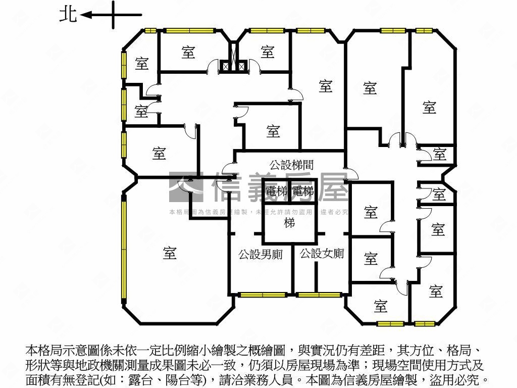 福全大樓整層辦公房屋室內格局與周邊環境