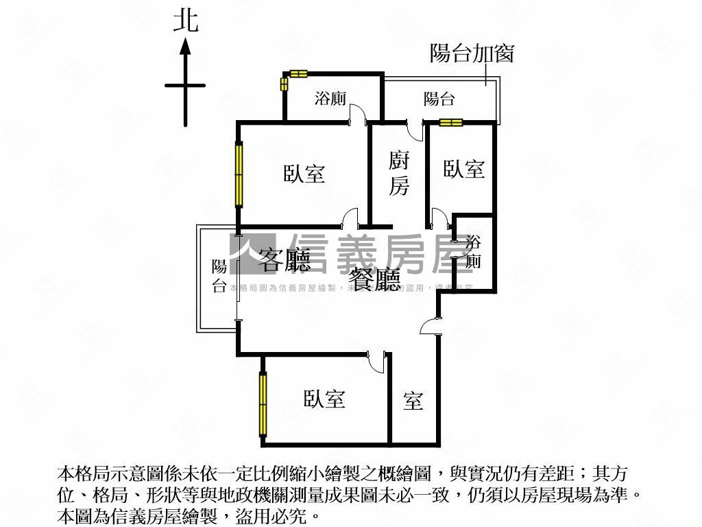 勝美築３房１室視野邊間宅房屋室內格局與周邊環境