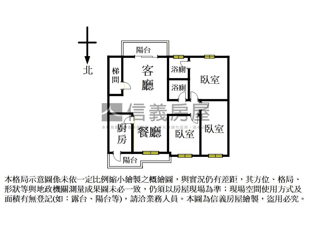 大庭新村Ｂ型大三房車位房屋室內格局與周邊環境