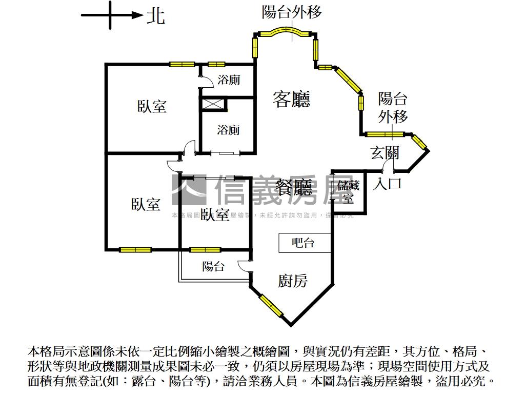 可看屋－立功電梯裝潢３房房屋室內格局與周邊環境