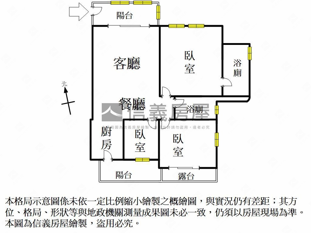 單坪２字頭露台三房雙車位房屋室內格局與周邊環境