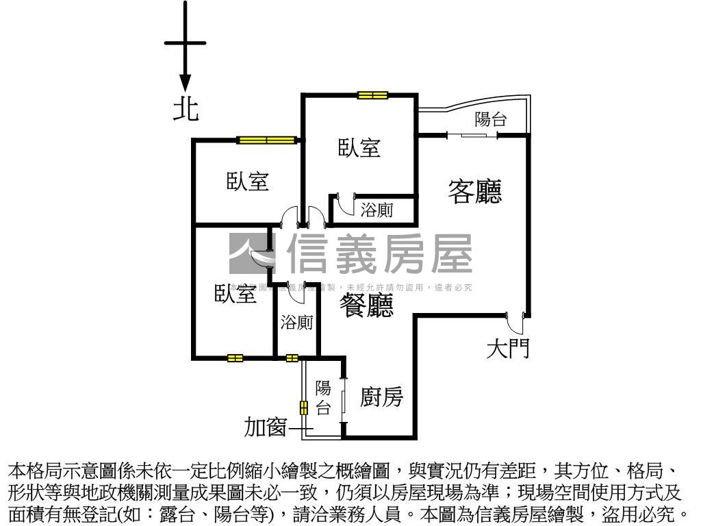 台北加洲ＥＦ區三房車位房屋室內格局與周邊環境
