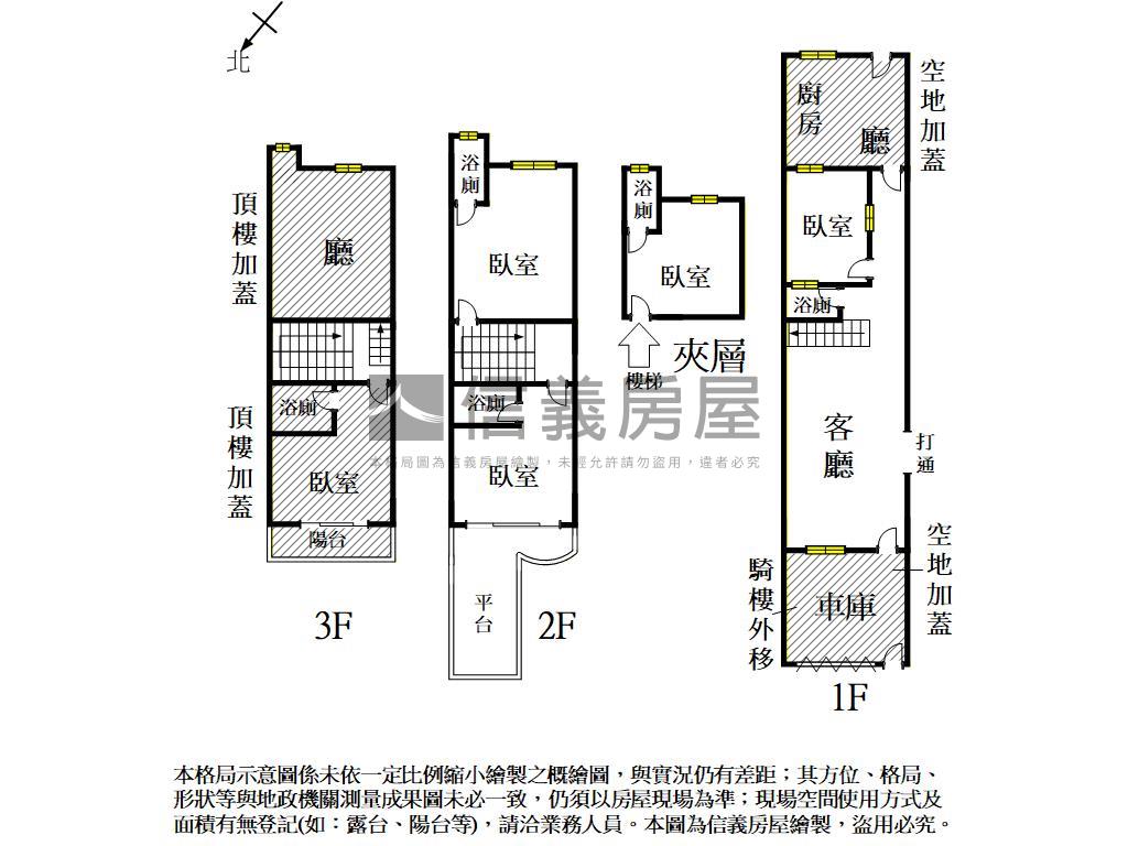 大橋傳統格局ＲＣ透天房屋室內格局與周邊環境