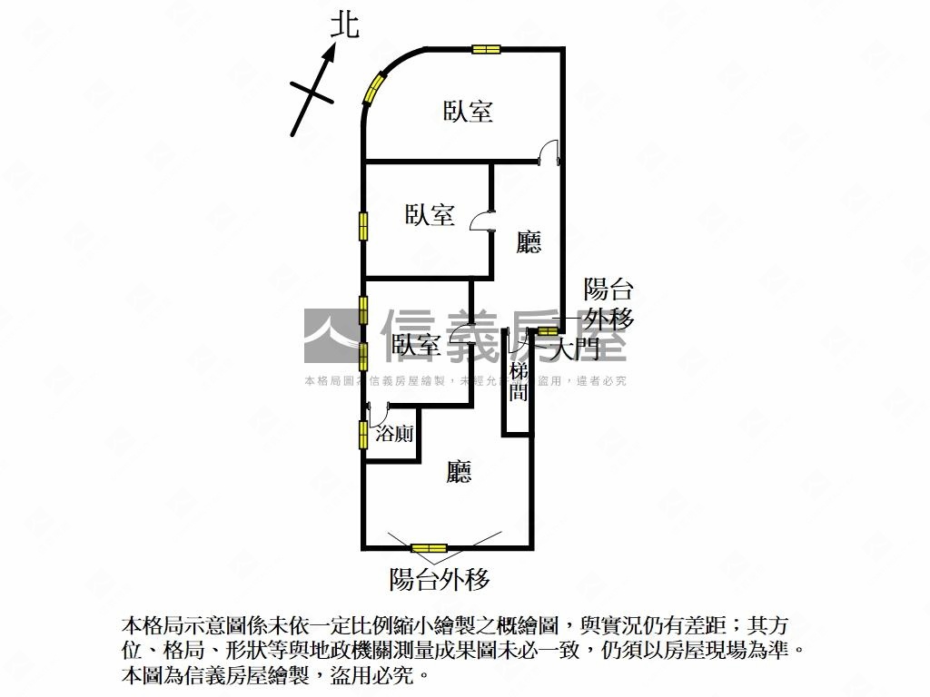 一層一戶黃金三樓公寓房屋室內格局與周邊環境