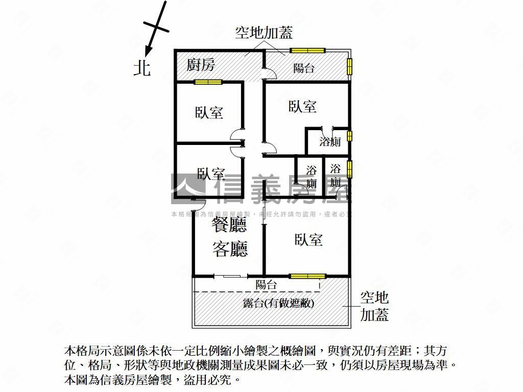 近陽明國小四房雙主臥房屋室內格局與周邊環境