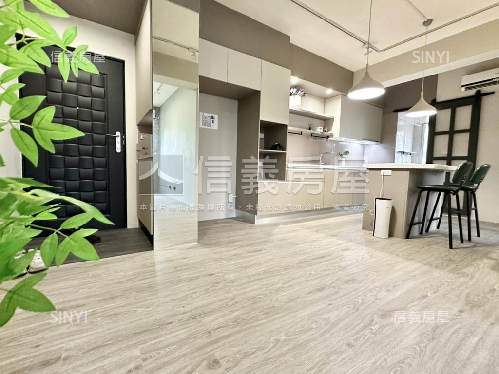 園道旁侘寂風中島餐廚２房房屋室內格局與周邊環境