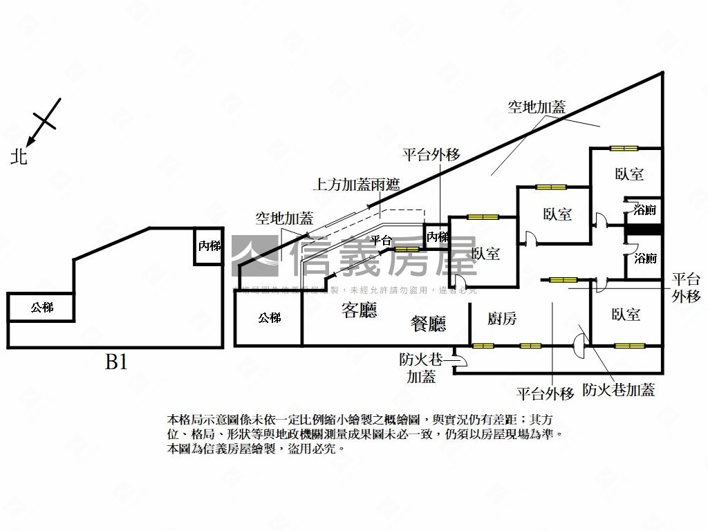 近捷運站空間大一樓房屋室內格局與周邊環境