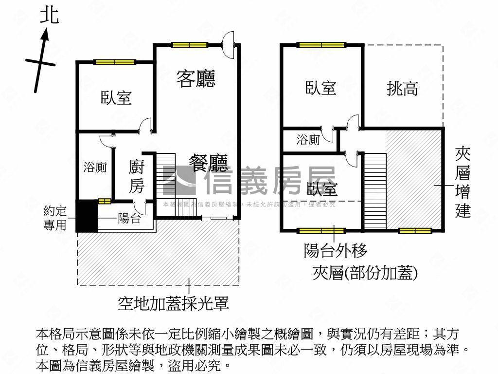 水丰景樓中樓挑高庭院宅房屋室內格局與周邊環境