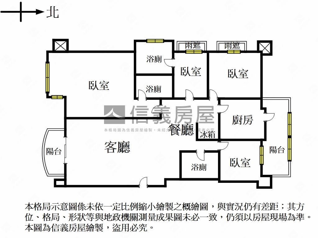 專任豪斯登堡雙主臥美宅房屋室內格局與周邊環境