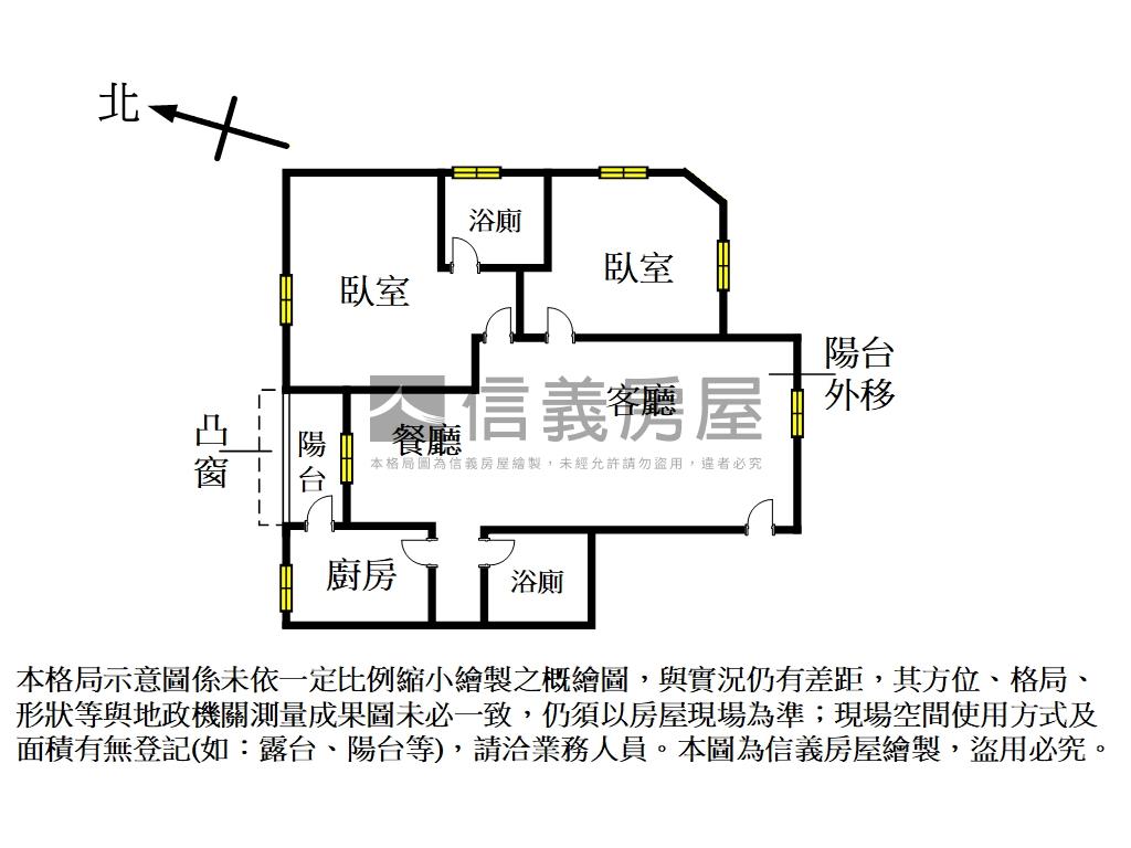 成功電梯兩房房屋室內格局與周邊環境