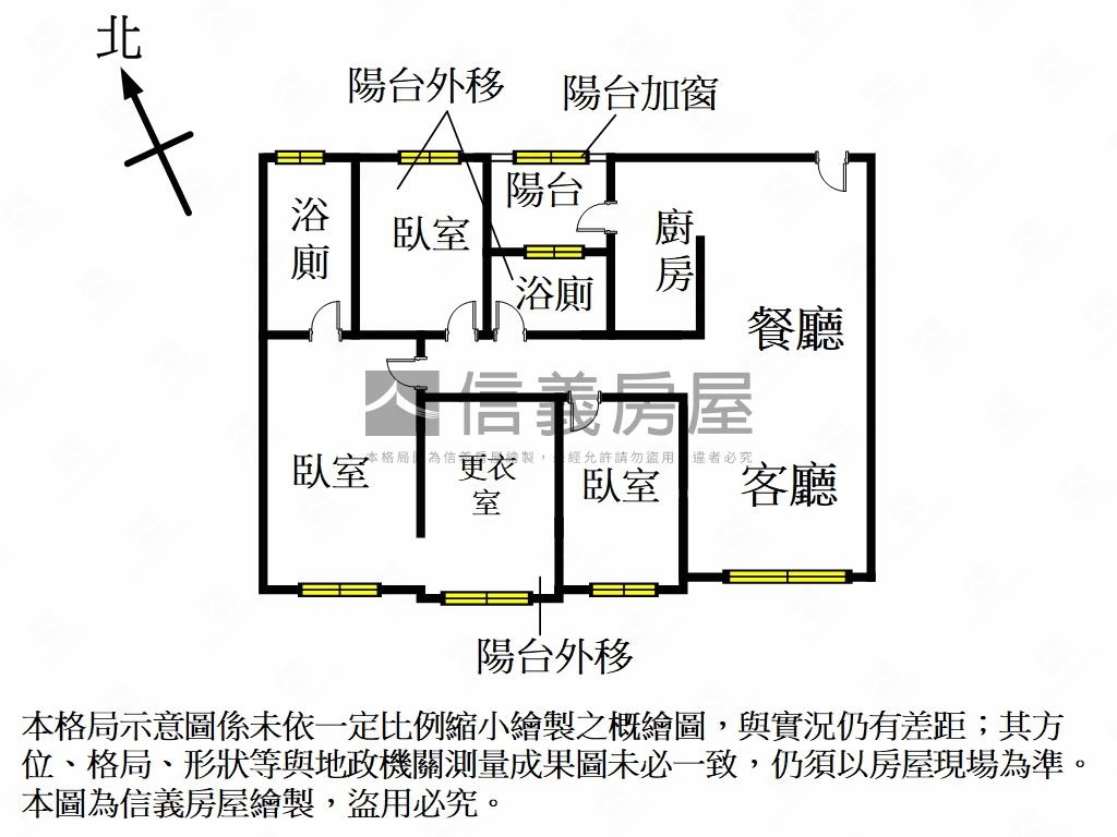 昌益北歐雙平車大三房房屋室內格局與周邊環境