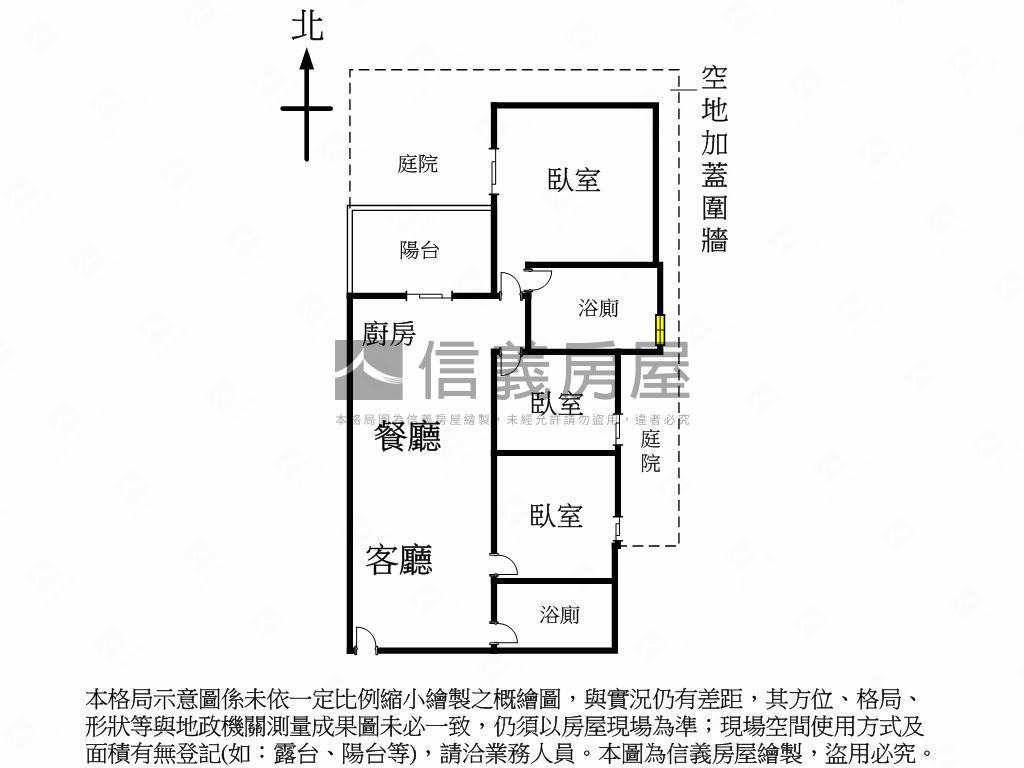 潤隆一樓庭院戶三房平車房屋室內格局與周邊環境