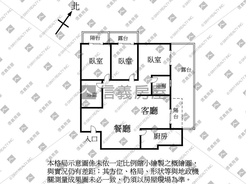 富御觀止露臺三房平車房屋室內格局與周邊環境