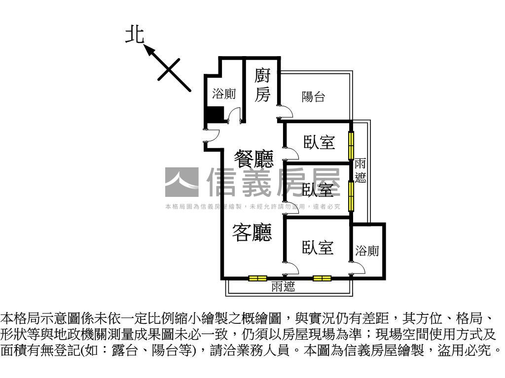 ★專任御中央３極品美三房房屋室內格局與周邊環境