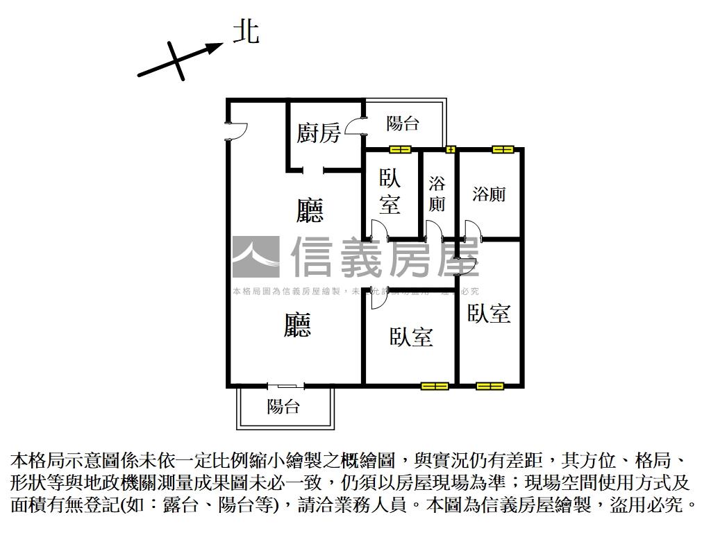市鎮之櫻視野美三房平車房屋室內格局與周邊環境