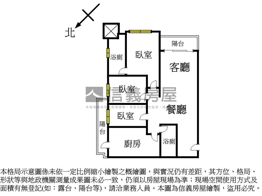 勝開大地高樓三房＋車位房屋室內格局與周邊環境