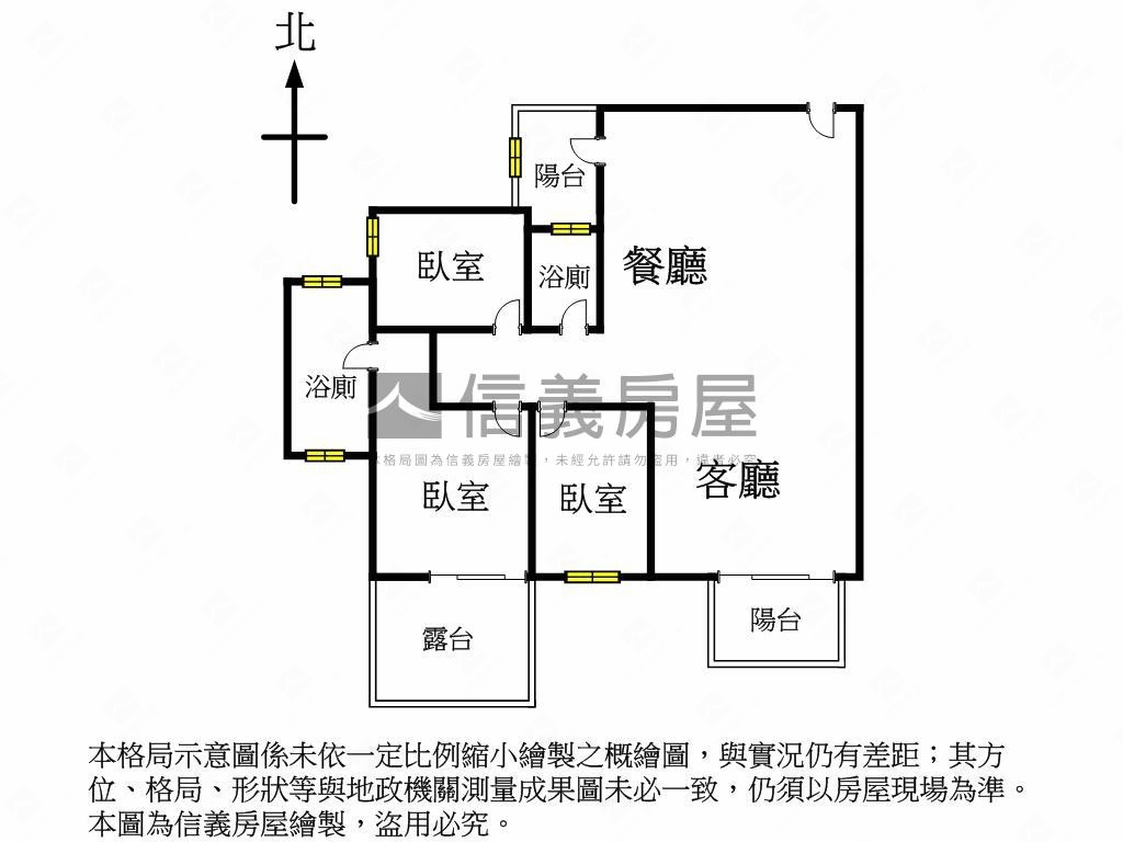 陸府朝南面公園三房雙車位房屋室內格局與周邊環境