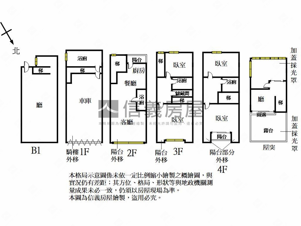 澹寧居臨路透天住店房屋室內格局與周邊環境